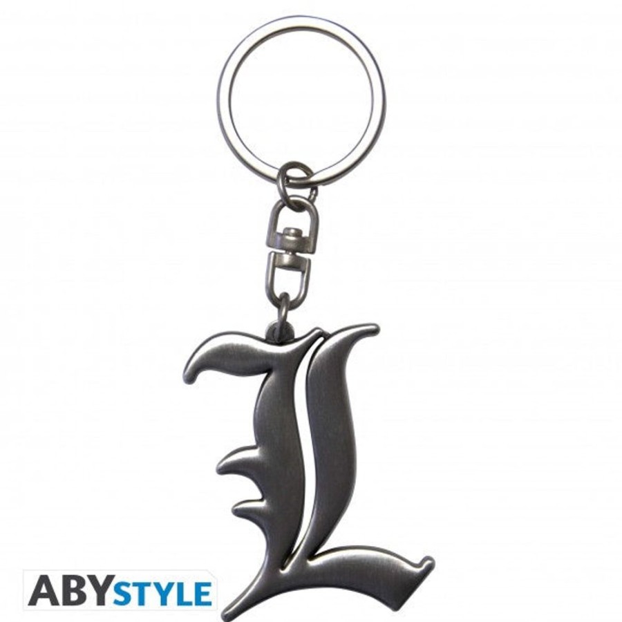 Fashion ABYstyle | Death Note - 3D L Symbol Metal Keychain