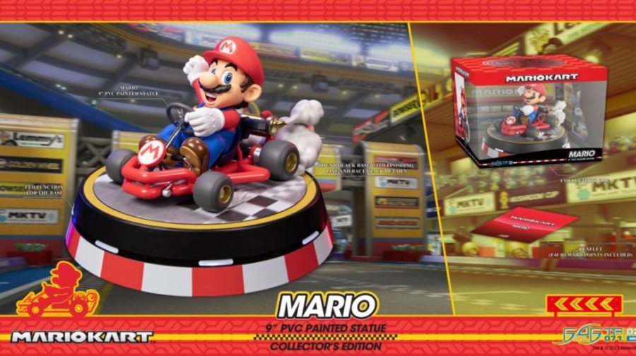 Popculture First 4 Figures | Mario Kart - Mario Pvc Statue (Collector'S Edition)