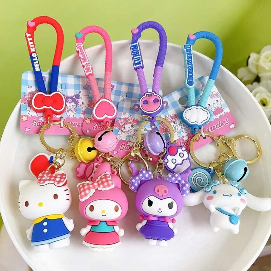 Anime Hello Kitty | Sanrio - Hello Kitty & Friends Plaid Bow Vinyl Keychain