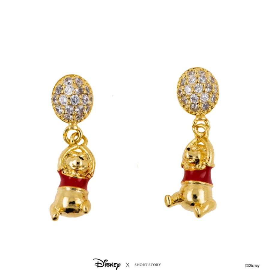 Popculture Disney | Disney - Winnie The Pooh - Diamante Balloon Pooh Earrings