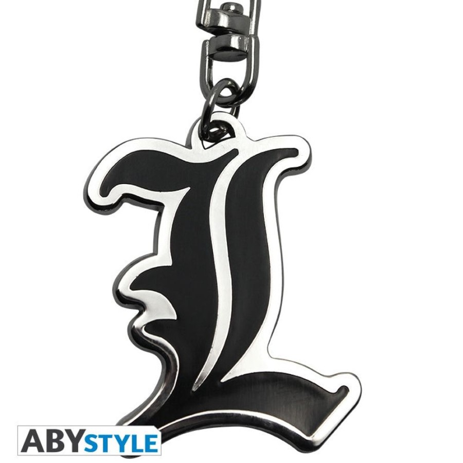 Fashion ABYstyle | Death Note - L Symbol Metal Keychain