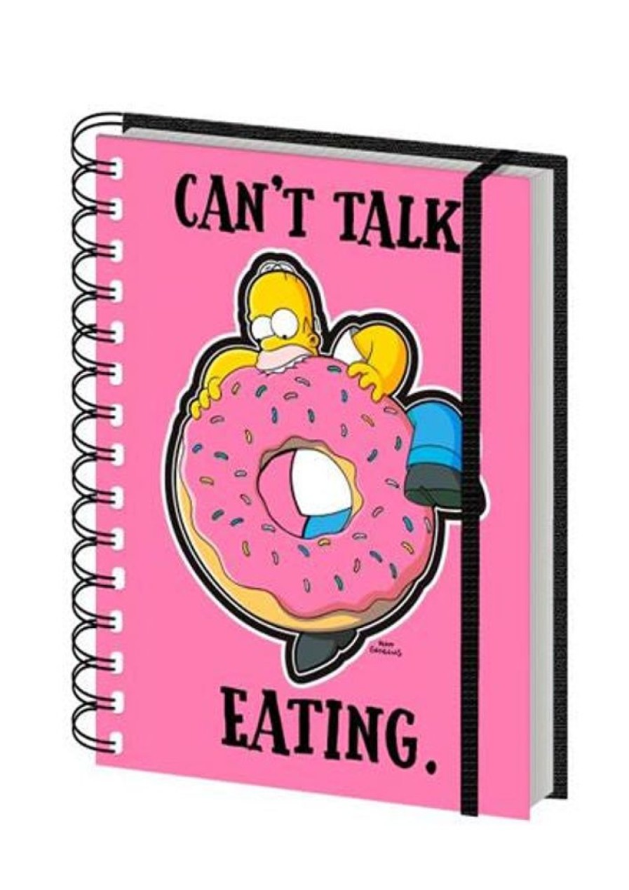 Stationery Super Mario Bro | The Simpsons - Can'T Talk, Eating - A5 Notebook