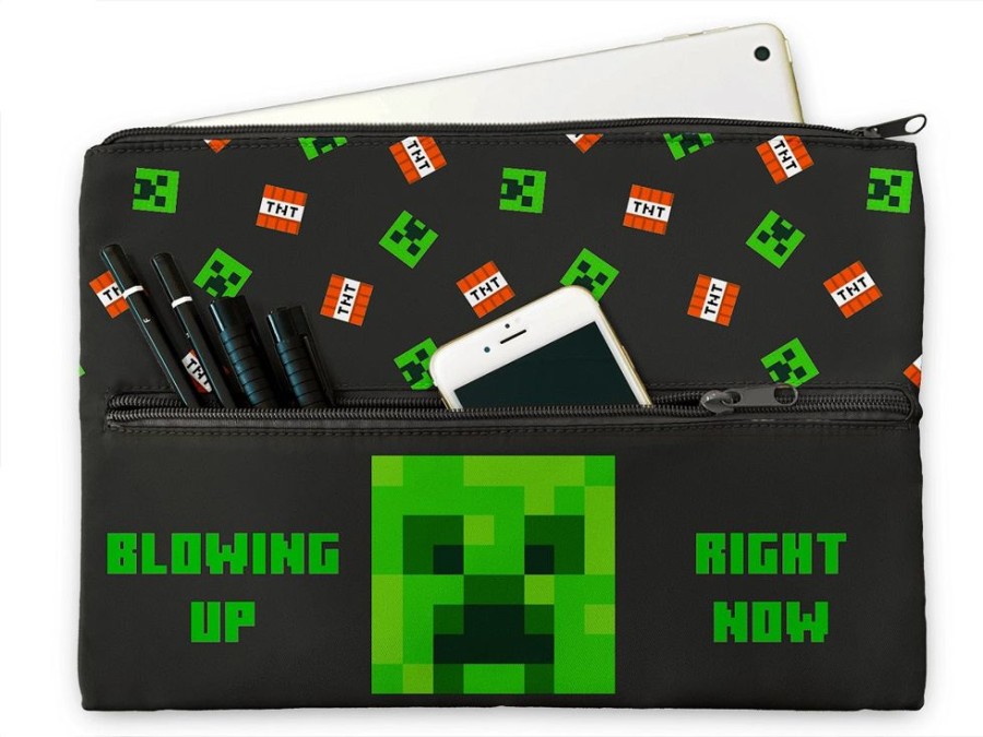 Stationery Minecraft | Minecraft - Blowing Up Jumbo Ipad Pencil Case