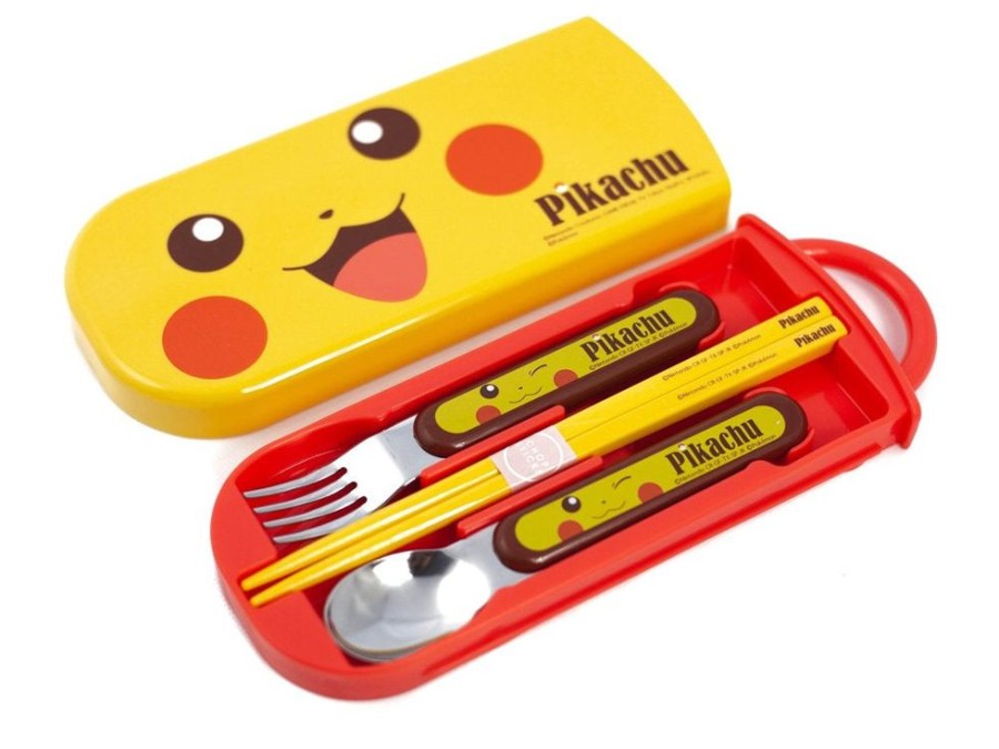 Anime Skater | Pikachu Slide Cutlery Trio Set | Face