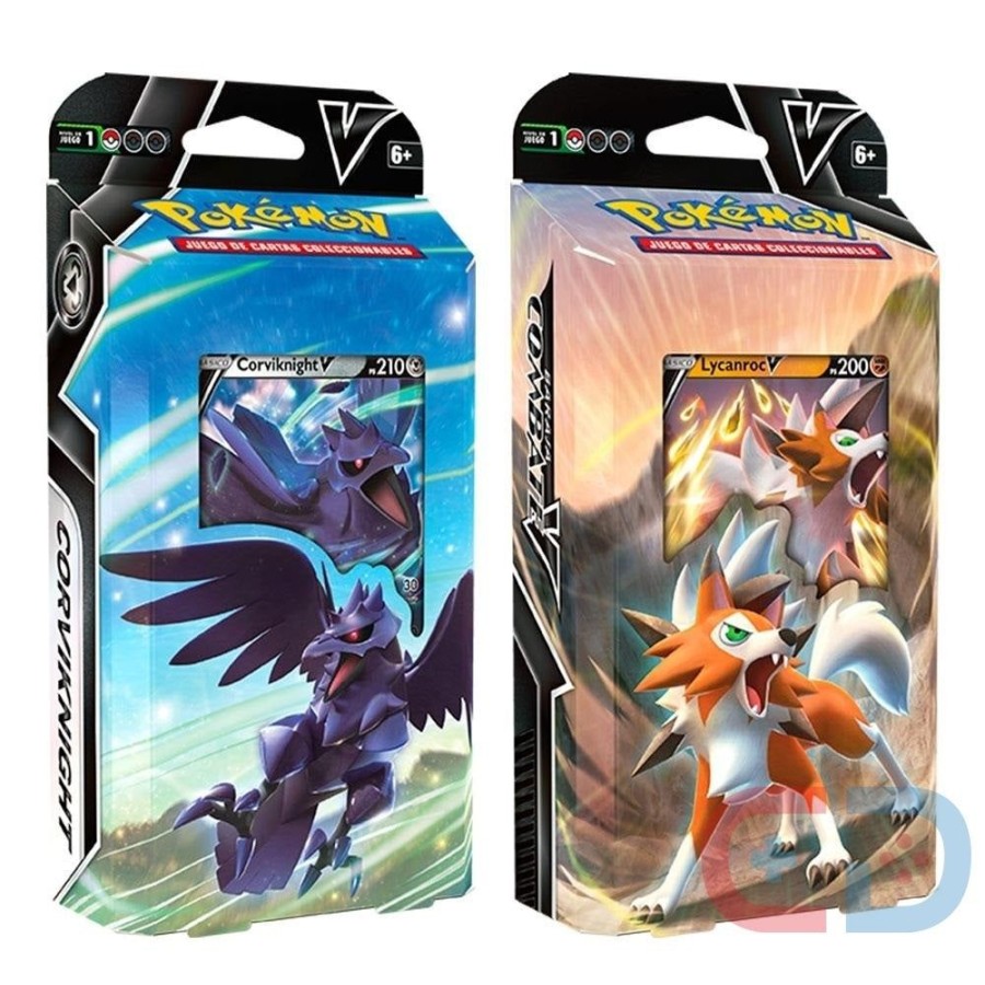 Anime Pokemon | Pokemon Tcg: Lycanroc V Or Corviknight V Battle Deck