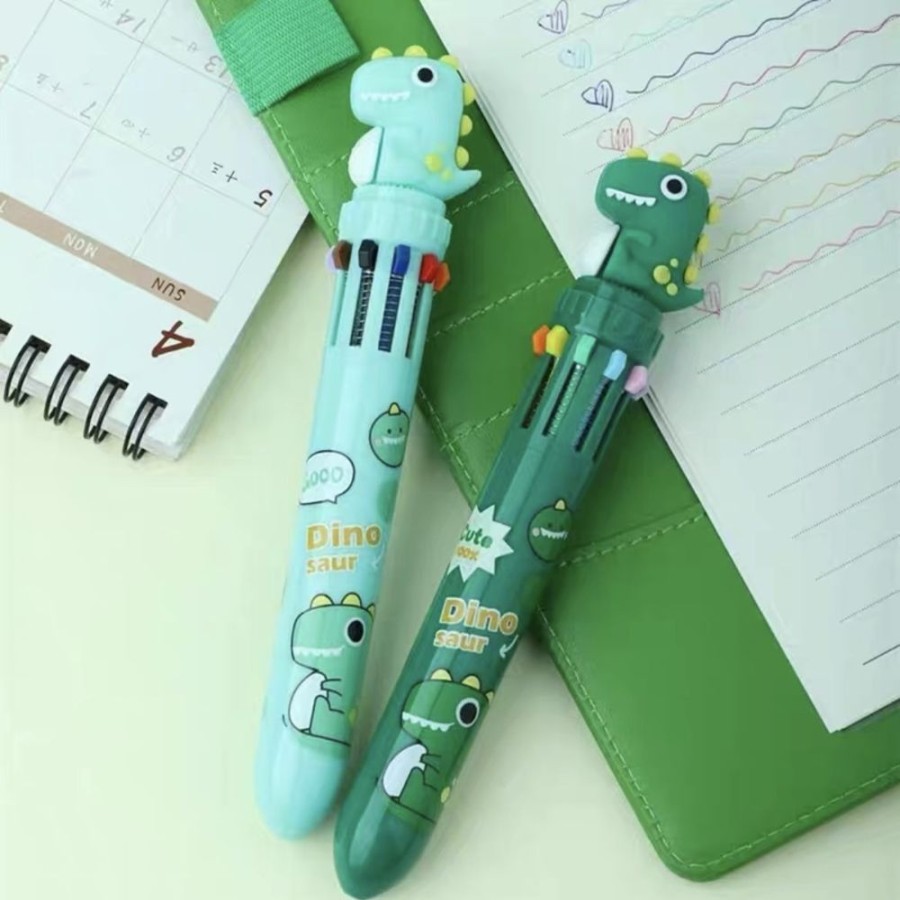 Stationery Minitopia | Dinosaur 10 Colour Ballpoint Pen