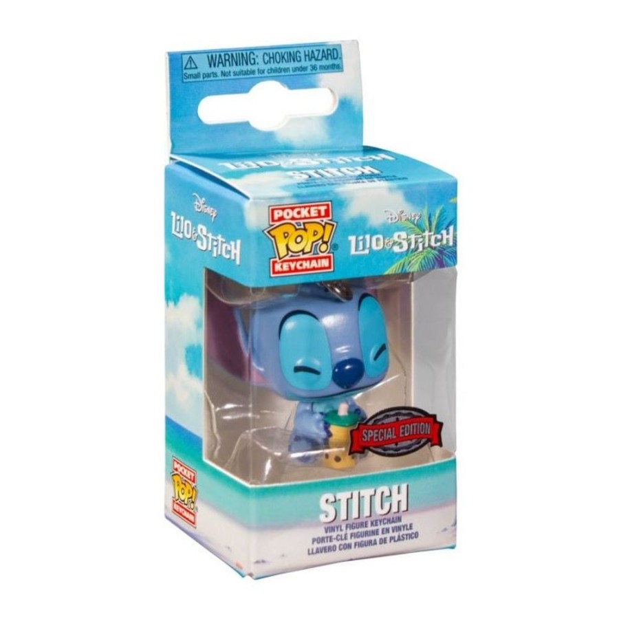 Popculture Disney | Lilo And Stitch - Stitch With Boba Pocket Pop! Keychain [Rs]