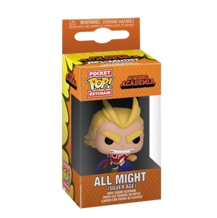 Anime Funko Keychains | My Hero Academia - All Might Silver Age Pocket Pop! Keychain