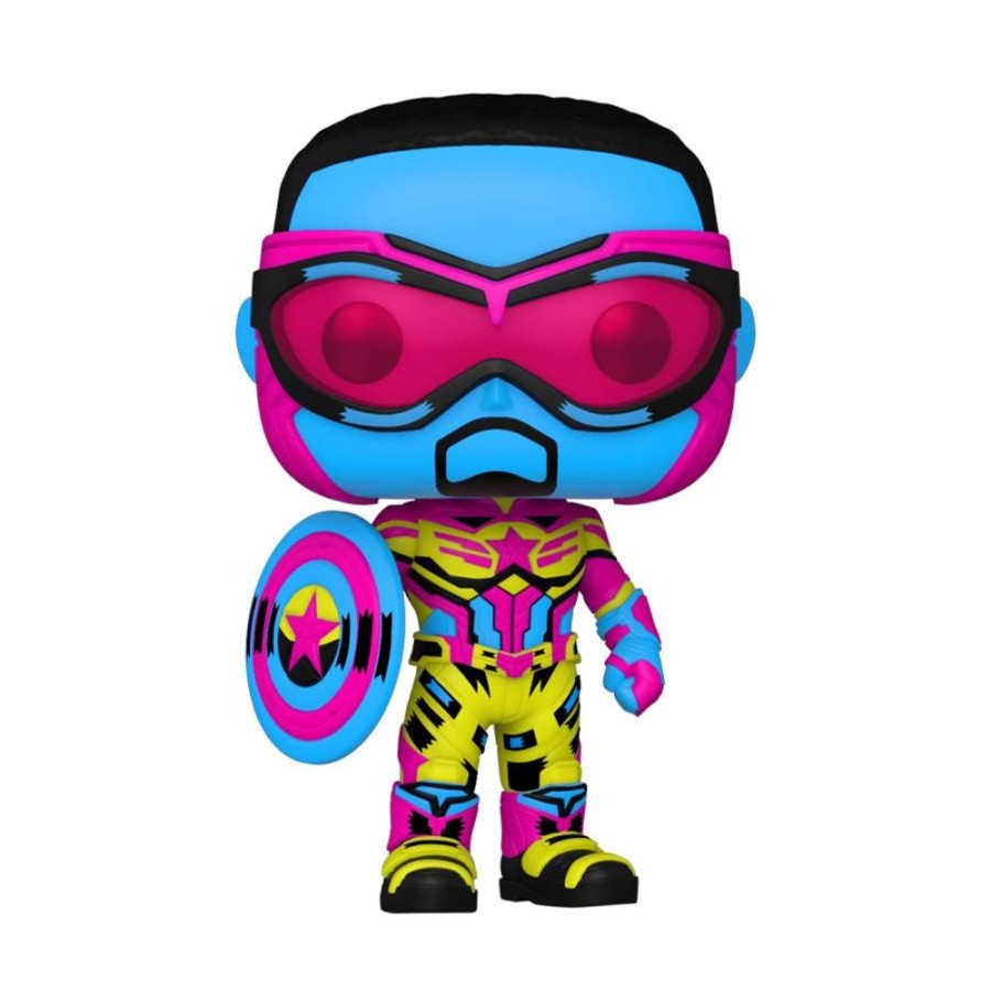 Popculture Funko | The Falcon And The Winter Soldier - Captain America Black Light Pop! Vinyl [Rs]