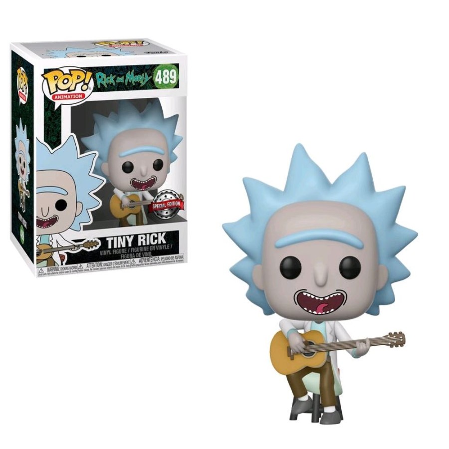 Popculture Funko | Rick And Morty - Tiny Rick With Guitar Us Exclusive Pop! Vinyl