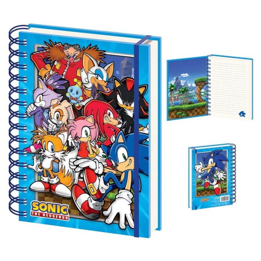 Stationery Sonic The Hedgehog | Sonic The Hedgehog - Green Hill Zone Gang A5 Notebook