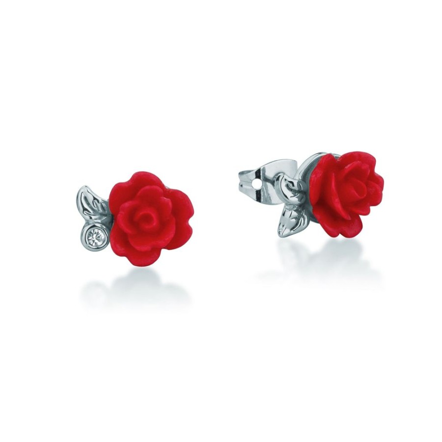 Fashion Disney | Beauty And The Beast - Enchanted Rose Stud Earrings