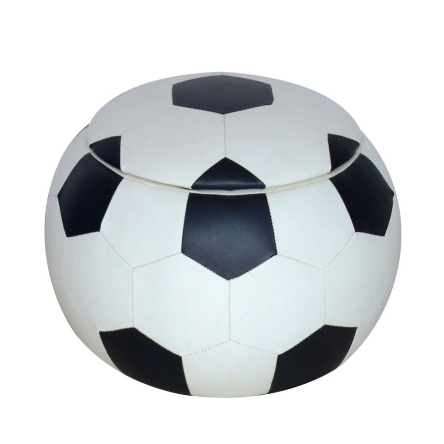 Toys Hollywood Interiors | Soccer Ball Ottoman With Lid