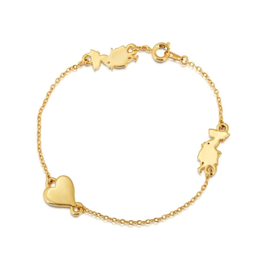 Fashion Disney | Alice In Wonderland - Heart Bracelet (Gold)