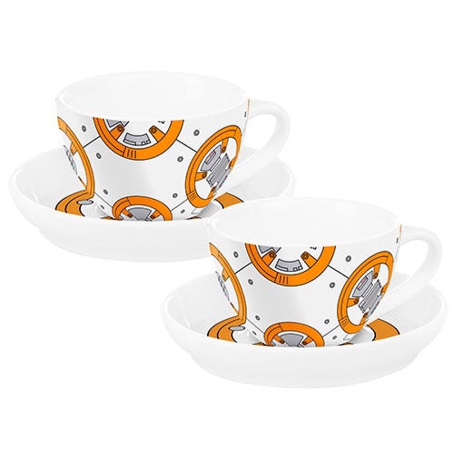 Food & Drinks Star Wars | Star Wars Bb-8 Set Of 2 Teacups & Saucers