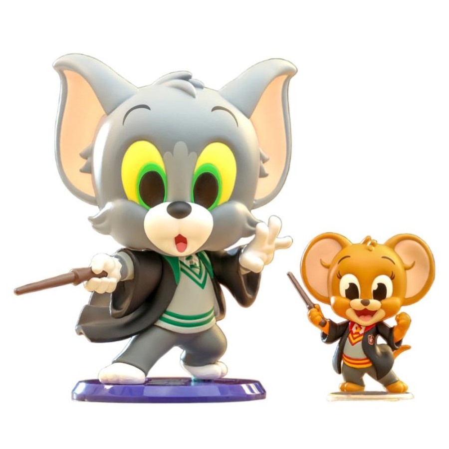 Popculture Hot Toys | Tom & Jerry - Tom & Jerry In Gryffidor & Slytherin House Robes Cosbaby Set