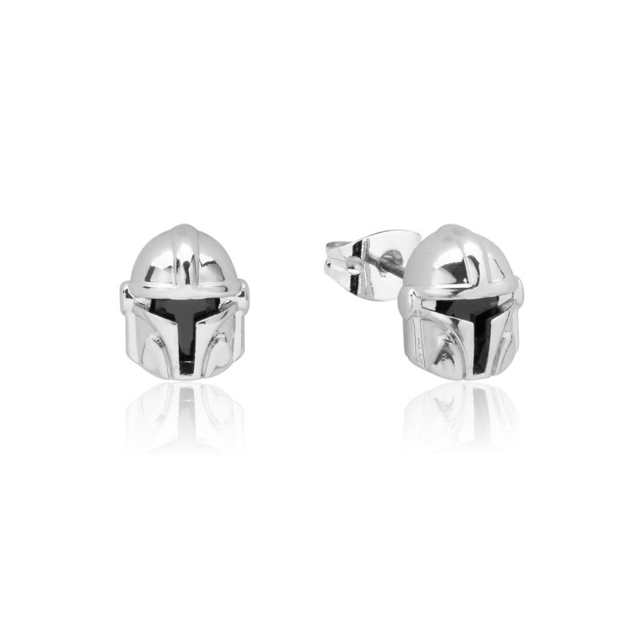 Popculture Star Wars | Star Wars: The Mandalorian - Mando Helmet Crystal Stud Earrings