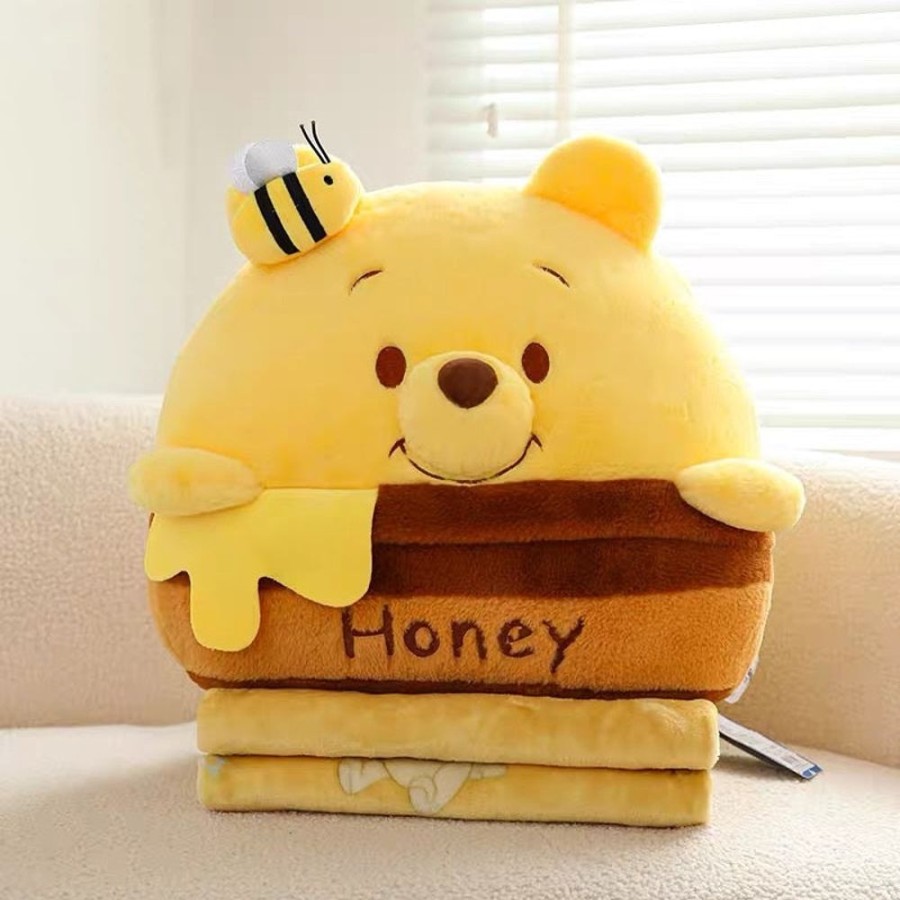 Popculture Disney | Disney - Winnie The Pooh Plush Cushion With Blanket