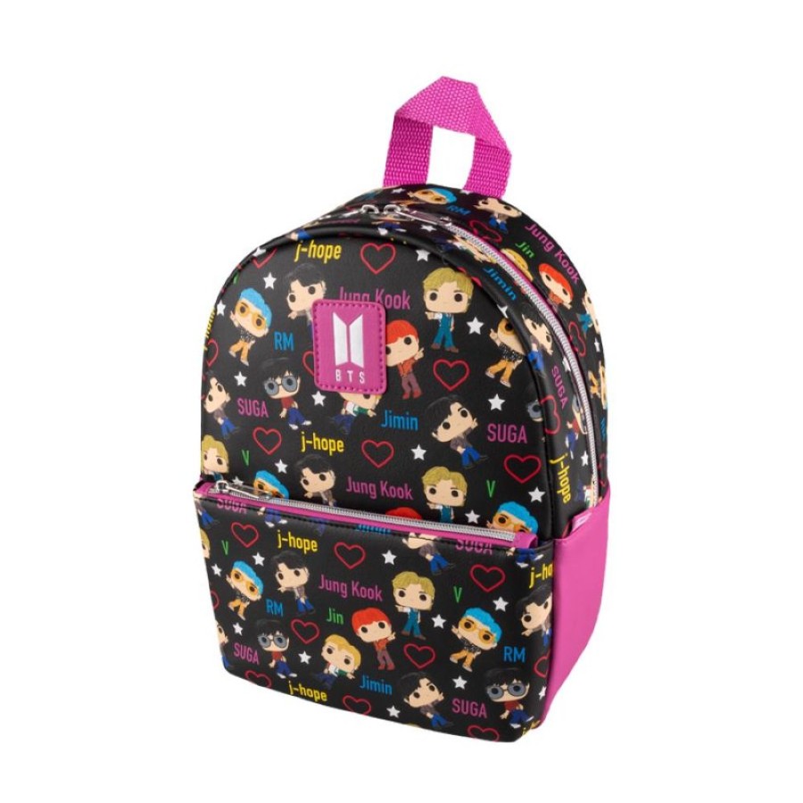 Fashion Loungefly | Bts - Band With Hearts All Over Print Mini Backpack