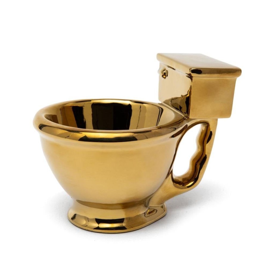 Food & Drinks Big Mouth | Bigmouth Golden Toilet Mug