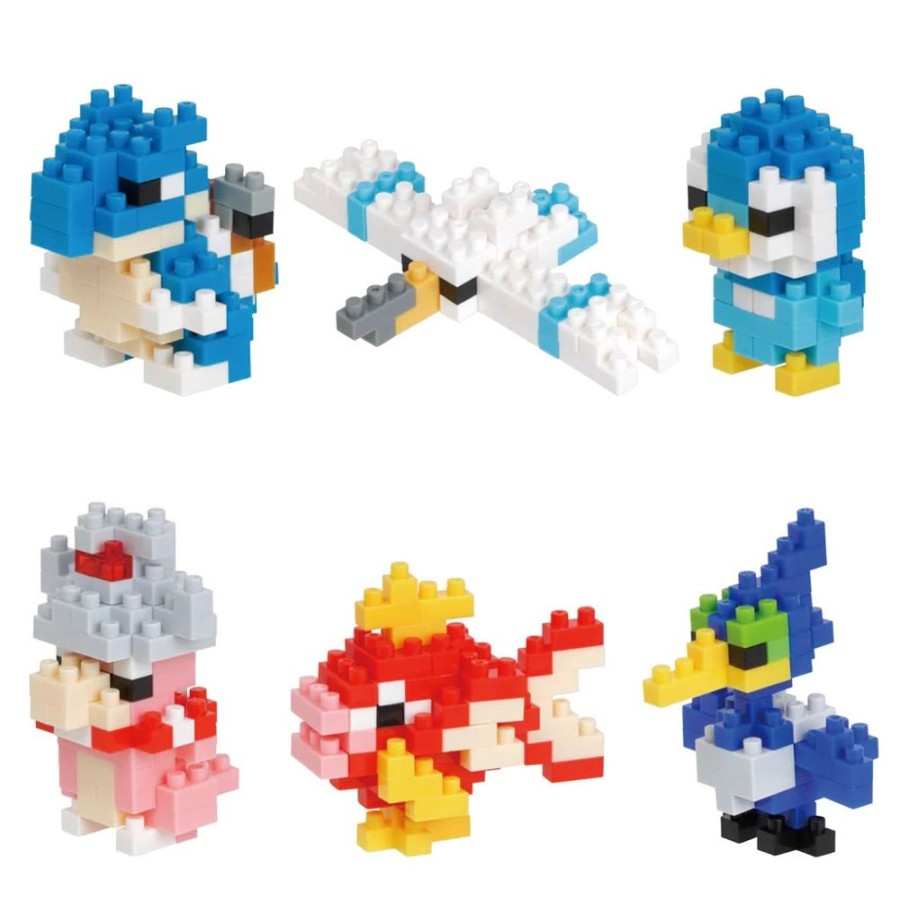 Toys kawada Pokemon Nanoblocks | Nanoblock - Mini Pokemon Box - Water Type Set (6Pc)