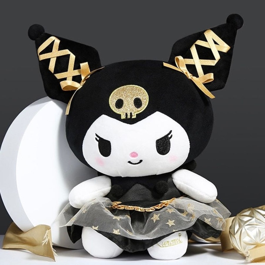 Anime Hello Kitty | Sanrio - Devil Kuromi 9" Plush (Black & Gold)