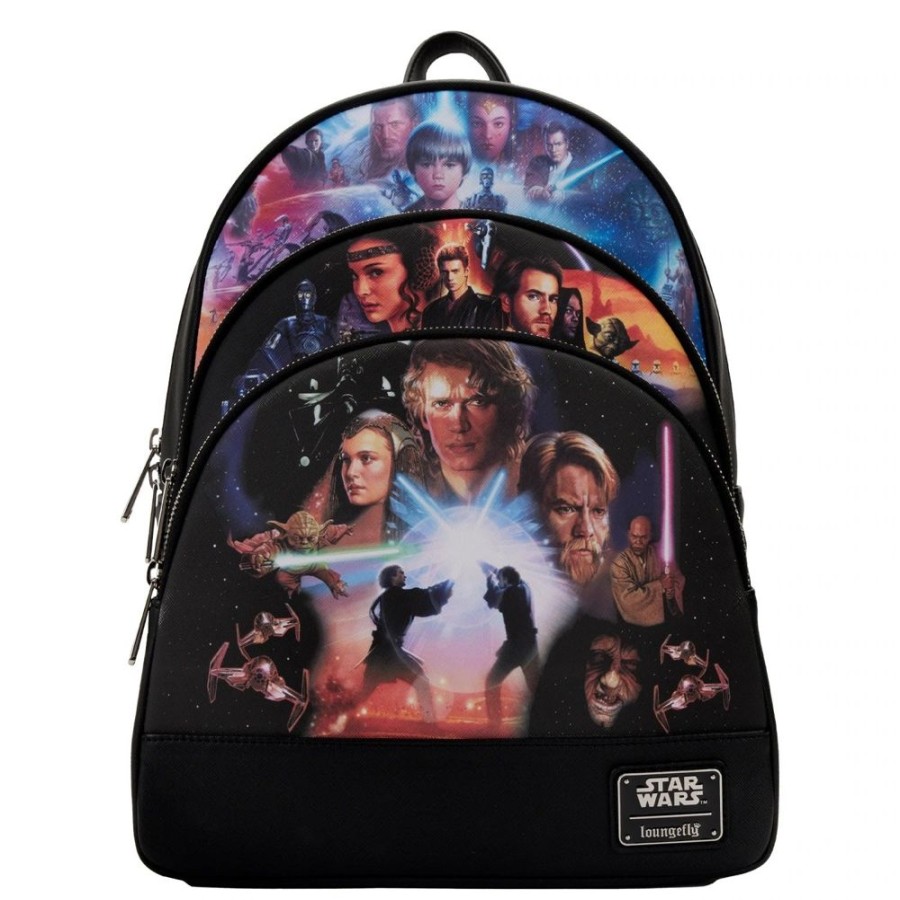 Popculture Loungefly | Star Wars - Prequel Trilogy Triple Pocket Mini Backpack