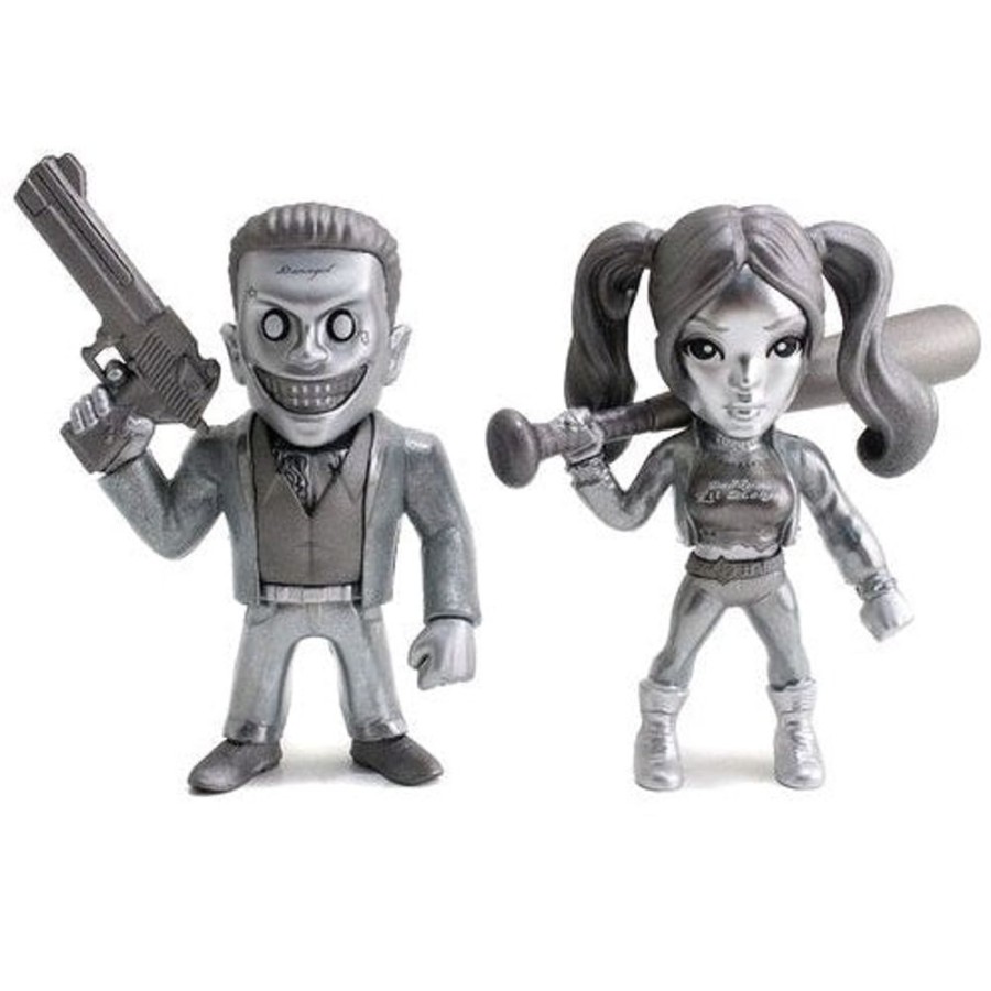 Popculture Jada Toys | Suicide Squad - Harley Quinn & Joker Us Exclusive 4" Bare Metal 2 Pack