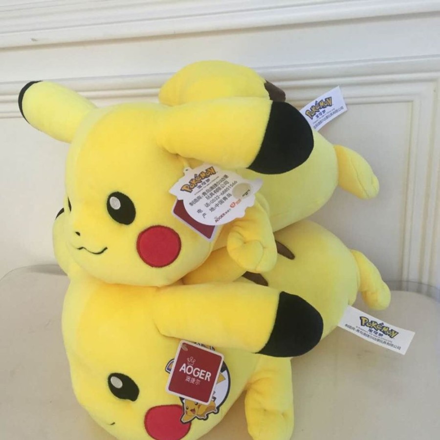 Toys Minitopia Pokemon | Pikachu Lying Down Plush Cushion 15"