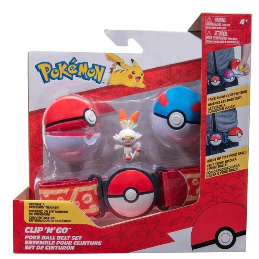 Anime Pokemon | Pokemon Clip'N'Go Pokeball Belt Set