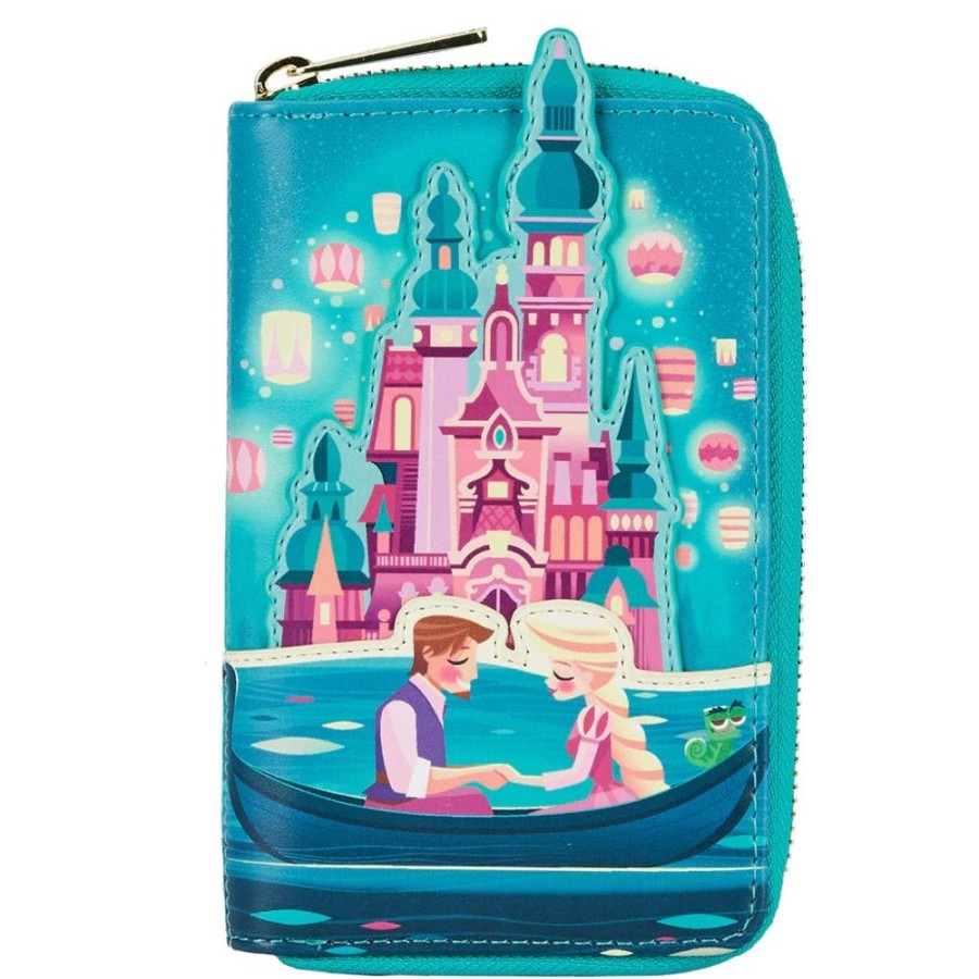 Popculture Loungefly | Tangled - Rapunzel Castle Glow In The Dark Zip Around Purse