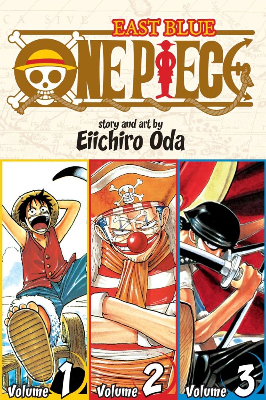 Anime One Piece | Manga - One Piece (Omnibus Edition), Vol. 1, 2 & 3