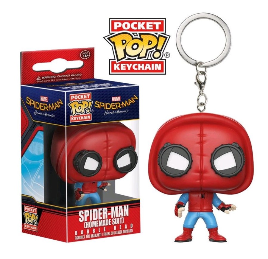 Popculture Funko | Spider-Man: Homecoming - Spider-Man (Homemade Suit) Pocket Pop! Keychain