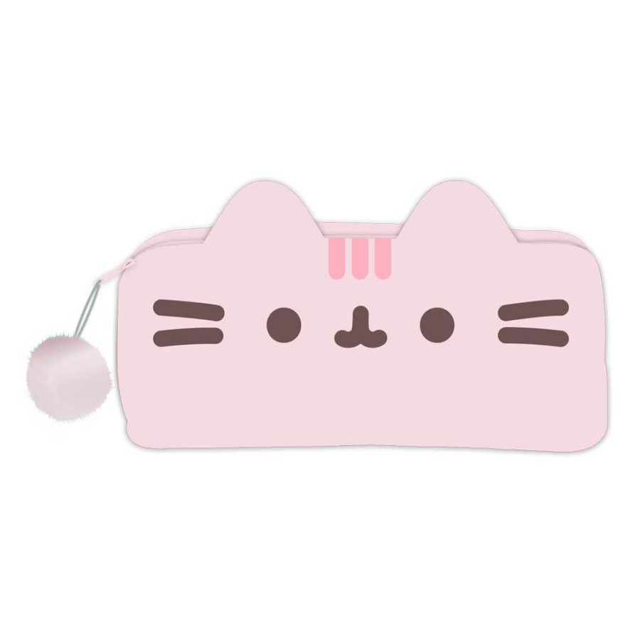 Stationery PUSHEEN | Pusheen Dessert Pink Pencil Case With Pom Pom