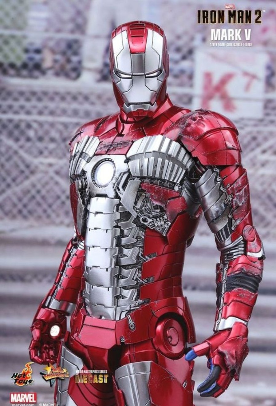 Toys Hot Toys | Iron Man 2 - Mark V Diecast 1:6 Scale 12" Action Figure