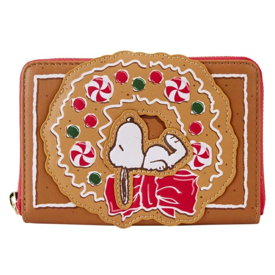 Loungefly Loungefly | Peanuts - Snoopy Gingerbread Wreath Scented Zip Around Wallet