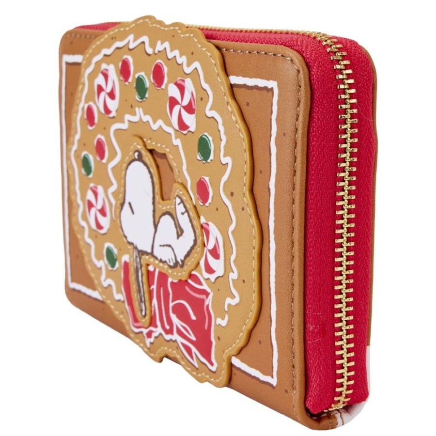 Loungefly Loungefly | Peanuts - Snoopy Gingerbread Wreath Scented Zip Around Wallet