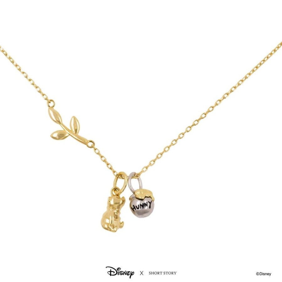 Popculture Disney | Disney - Winnie The Pooh - Pooh And Hunny Pot Necklace (Gold)