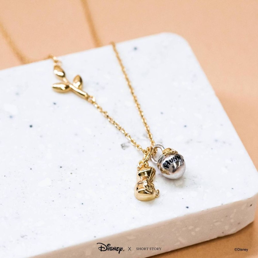 Popculture Disney | Disney - Winnie The Pooh - Pooh And Hunny Pot Necklace (Gold)