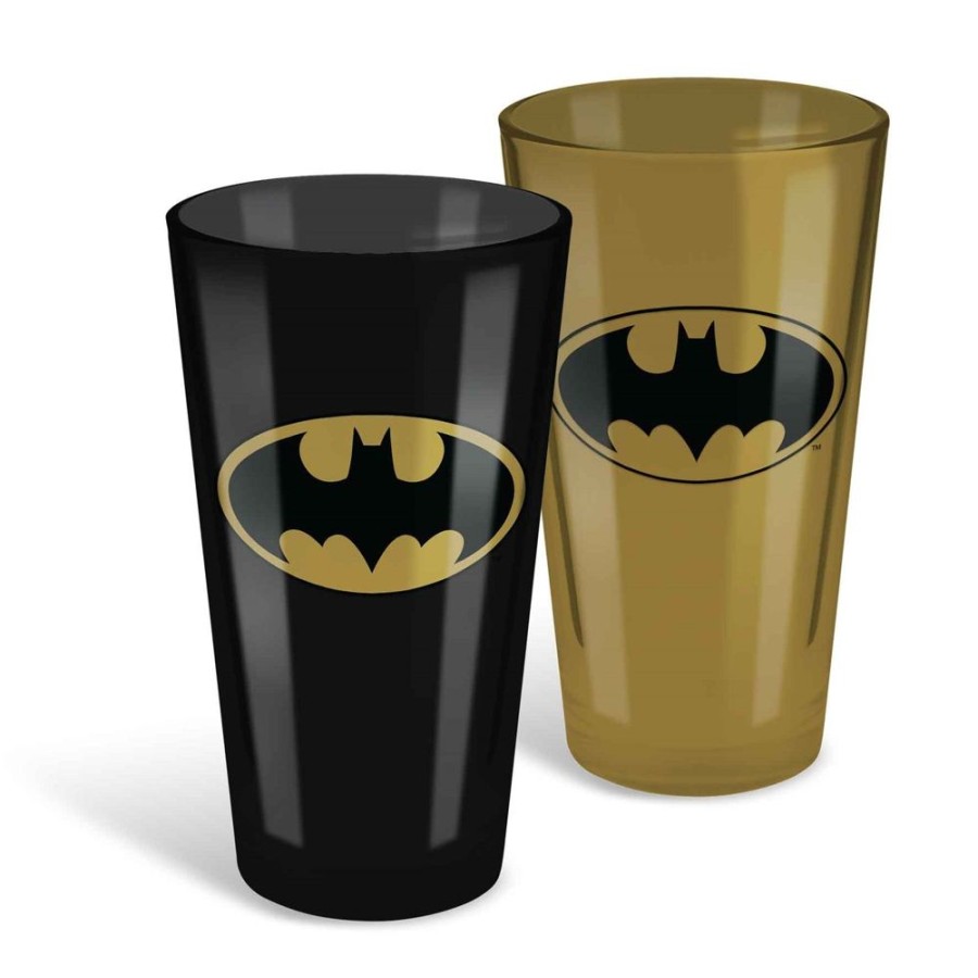 Popculture DC Comics | Batman Set Of 2 Metallic Conical Glass Gift Pack