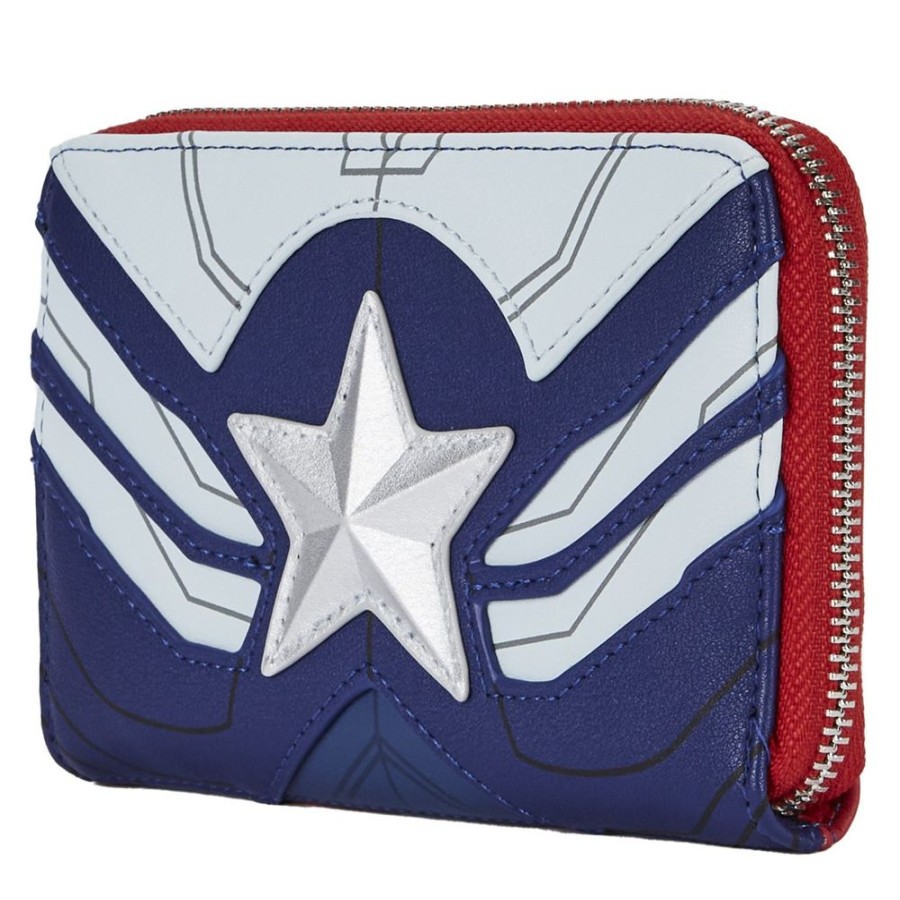 Loungefly Loungefly | The Falcon And The Winter Soldier - Captain America Zip Around Purse