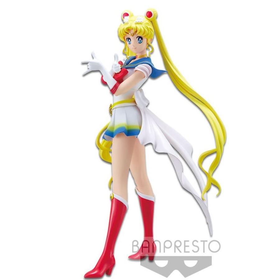 Anime QPosket Sailor Moon Figures | Sailor Moon Eternal - Glitter & Glamours - Super Sailor Moon - Version B: Pastel Colour