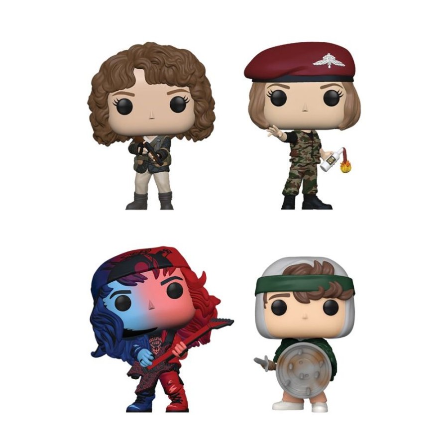 Popculture Funko | Stranger Things - Nancy, Robin, Eddie & Dustin Pop! 4-Pack [Rs]