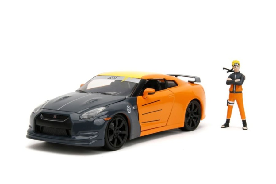 Anime Jada Toys | Naruto - Nissan Gt-R R35 (2009) 1:24 Scale With Naruto Figure Hollywood Rides Diecast Vehicle