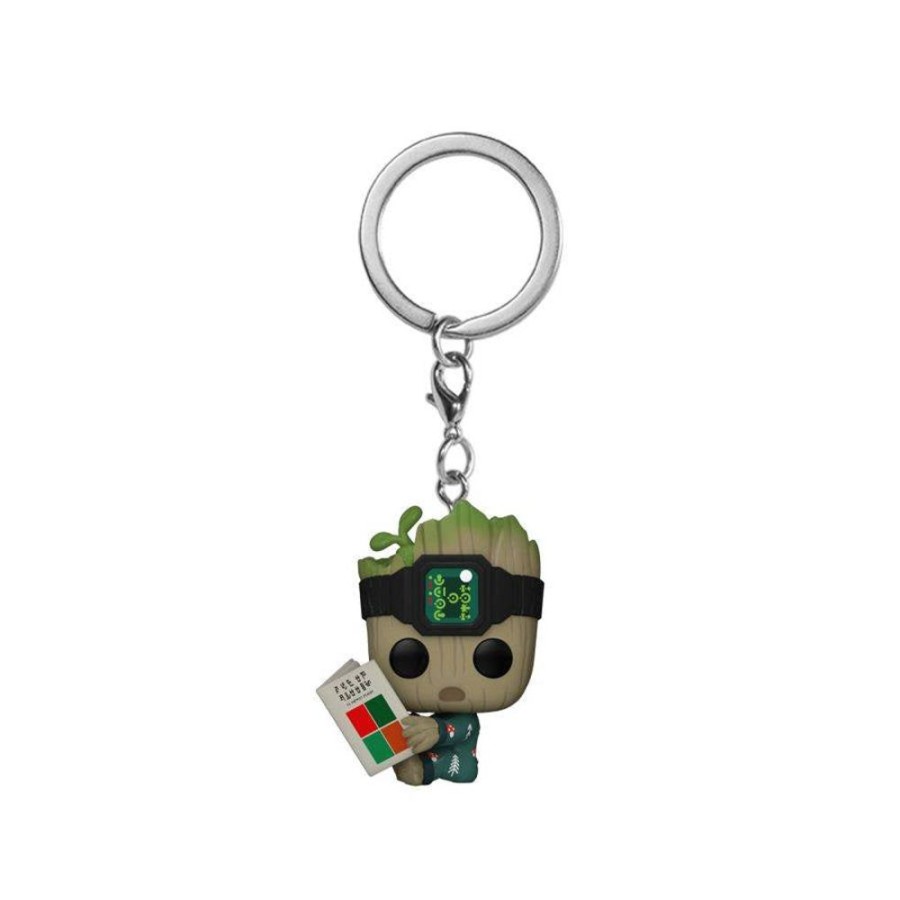 Popculture Funko | I Am Groot (Tv) - Groot In Onesie With Book Pop! Keychain