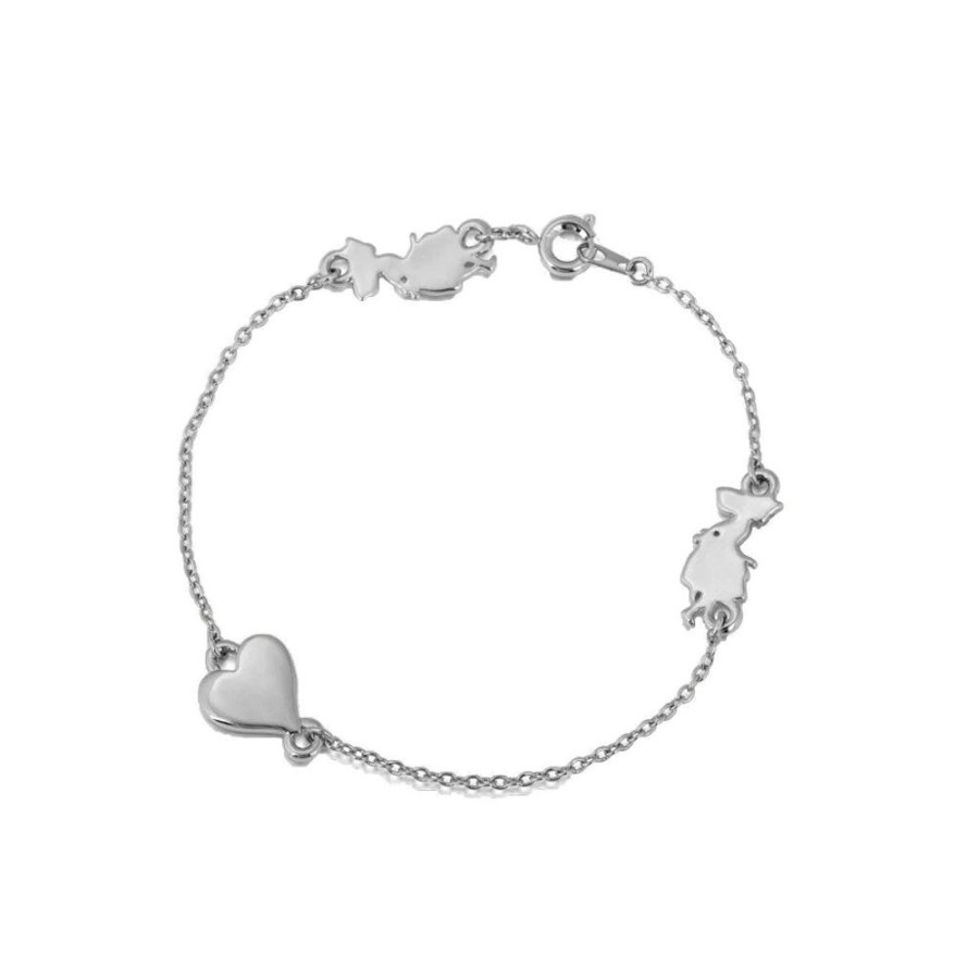 Fashion Disney | Alice In Wonderland - Heart Bracelet (Silver)