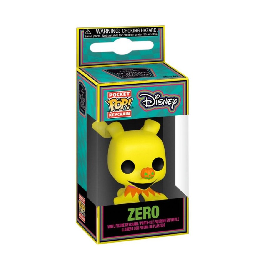 Fashion Funko | The Nightmare Before Christmas - Zero Black Light Pocket Pop! Keychain