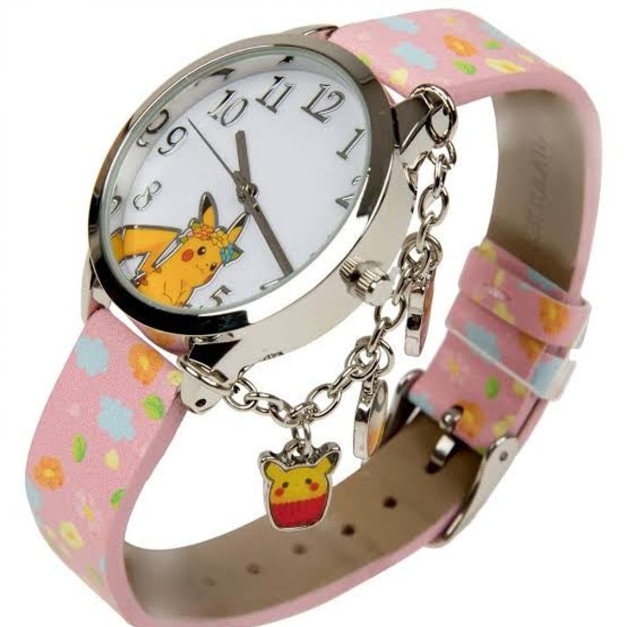 Anime Pokemon | Pokemon - Pikachu Pink Floral Watch With Charms