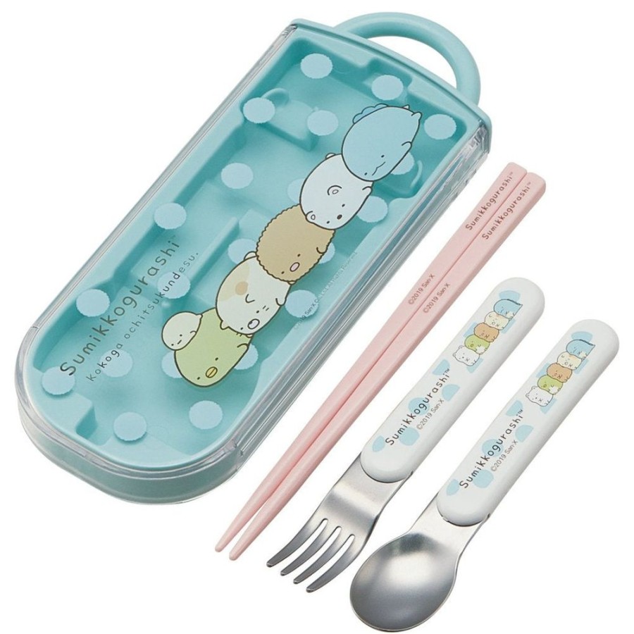 Anime Not specified | Sumikko Gurashi Slide Cutlery Trio Set | Polka Dots