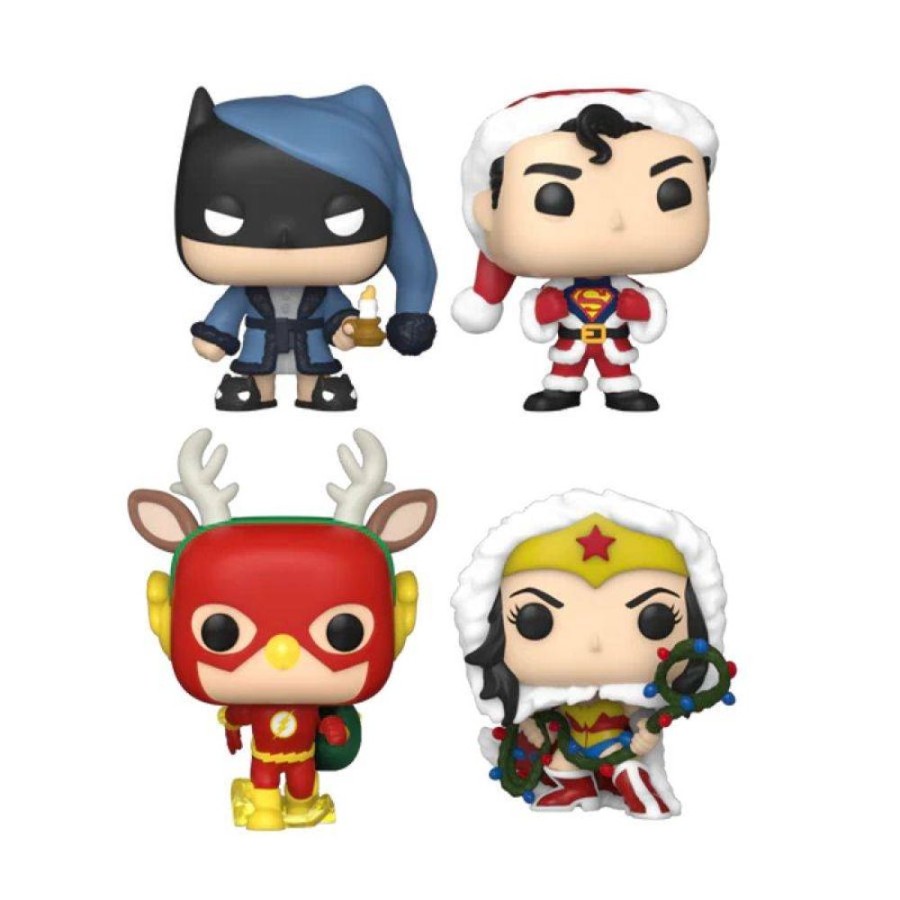 Popculture Funko | Dc Comics - Holiday Tree Box Pocket Pop! 4-Pack